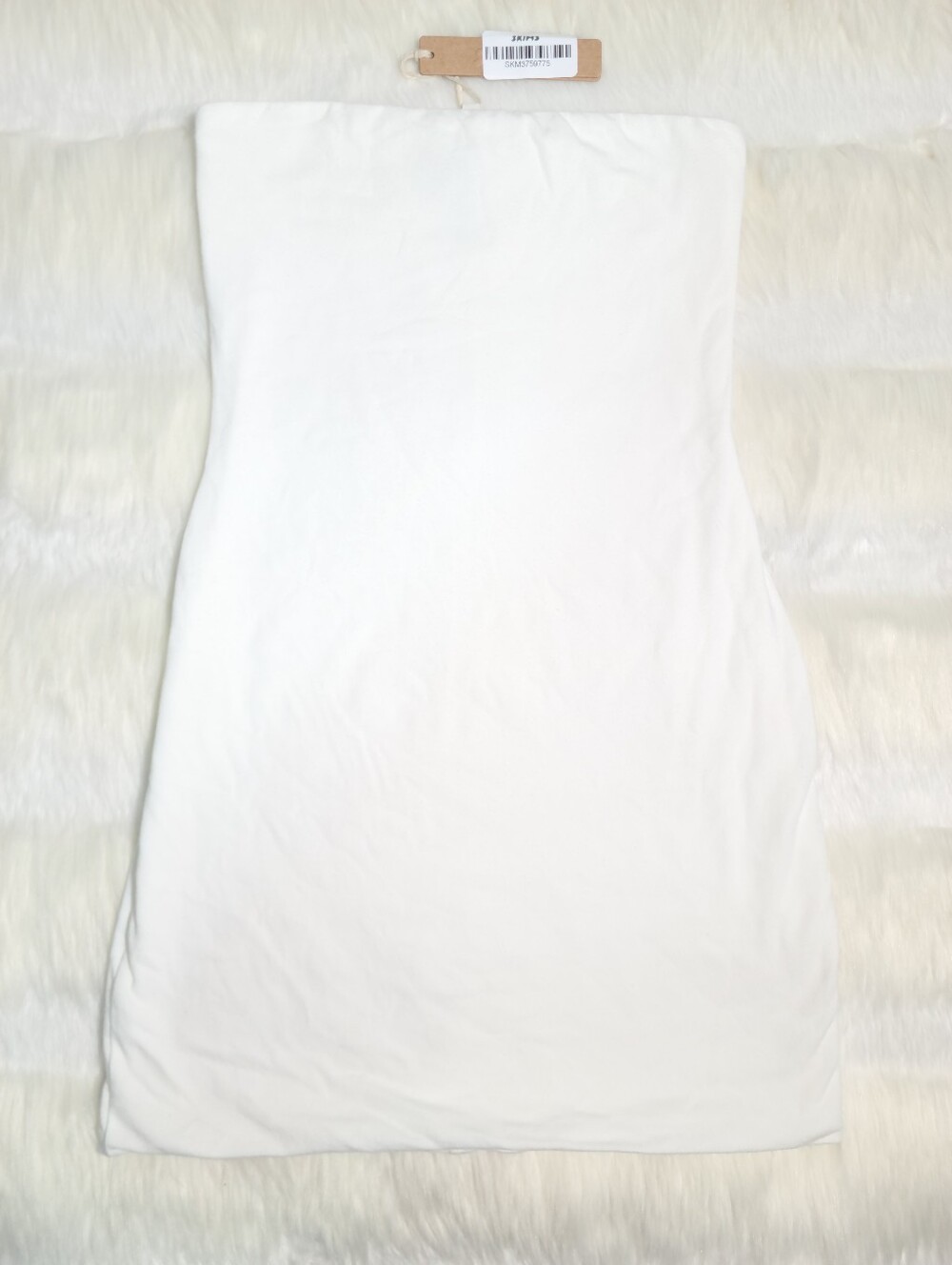 SKIMS Cotton Jersey Mini Tube Dress White Marble XS NEW